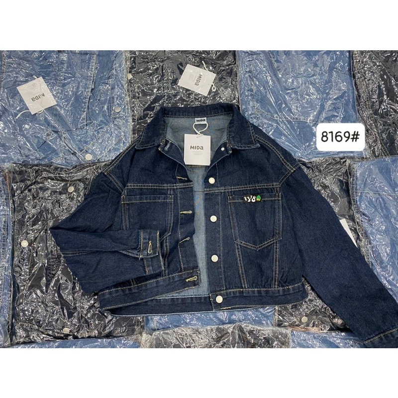 Áo khoác Jeans croptop nữ siêu xinh ảnh thật hàng có sẵn