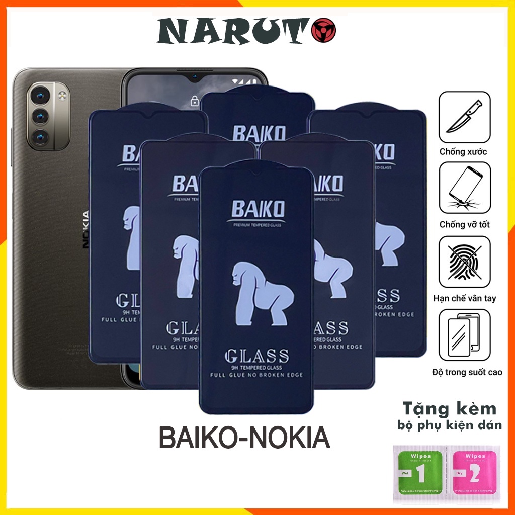 Cường lực nokia g21 g20 g10 g11 plus c10 c21 c31 7.2 6.2 5.4 3.4 3.2 2.3 5.3 2.4 full màn tổng hợp Kính [Baiko]