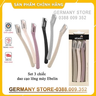 Dao cạo lông mày ebelin, set 3 chiếc, hàng đức