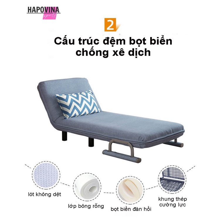 Sofa giường gấp gọn Hp66, giường thông minh gấp gọn có khóa kéo dễ dàng làm sạch, ghế sofa giường tiết kiệm diện tích | BigBuy360 - bigbuy360.vn