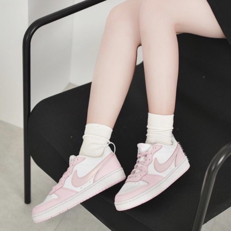 Giày Nike Court Borough 2 SE White Pink Foam