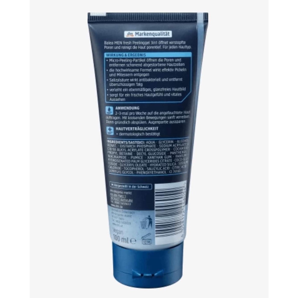 Xà Phòng Tắm 3in1 Và Tẩy Da Chết 3in1 Belea Men, Hàng Đức