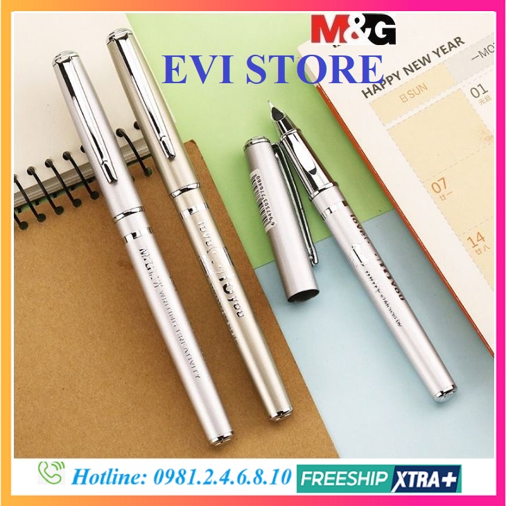 [Chọn màu] Bút máy ngòi trơn M&amp;G FFP43901 I LOVE YOU / Bút mực 43901 ngòi hợp kim nguyên bản, mực ra đều, êm trơn