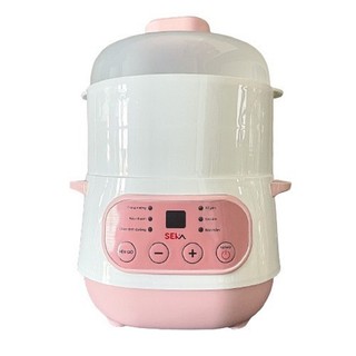 Nồi chưng yến cách thủy, nồi nấu cháo chậm seka 1l có xửng hấp cho bé ăn dặm