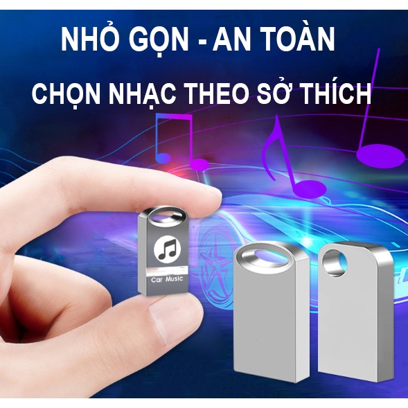 Usb nghe nhạc trên ô tô có sẵn 1000 bài chất lượng cao đầy đủ các thể loại hình và tiếng bảo hành 5 năm