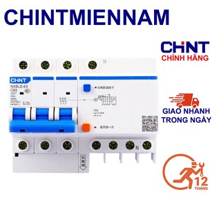  Cầu dao Áp tô mát chống dòng rò 3P+N Pha 32A 63A MCB chống giật CHINT - NXBLE 3P+N 32A 