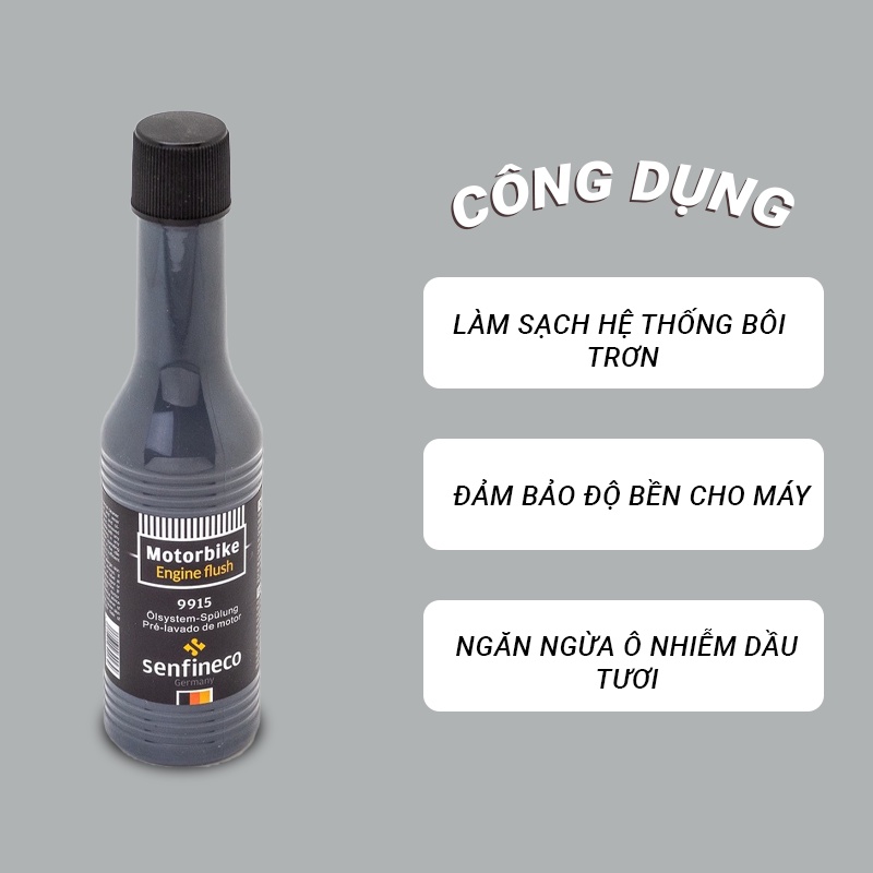 Dung dịch súc rửa động cơ xe máy Senfineco 9915 Motorbike Engine Flush dung tích 100ml