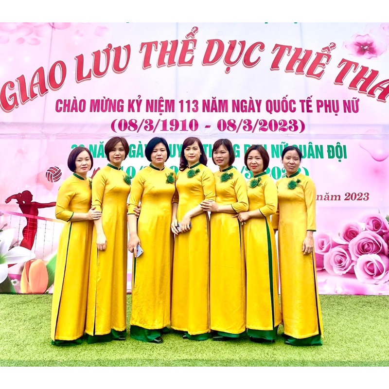 Hoa cài áo thủ công- Cài váy đầm, áo dài- Chùm hoa 1 nụ- Màu xanh lá - 10cm