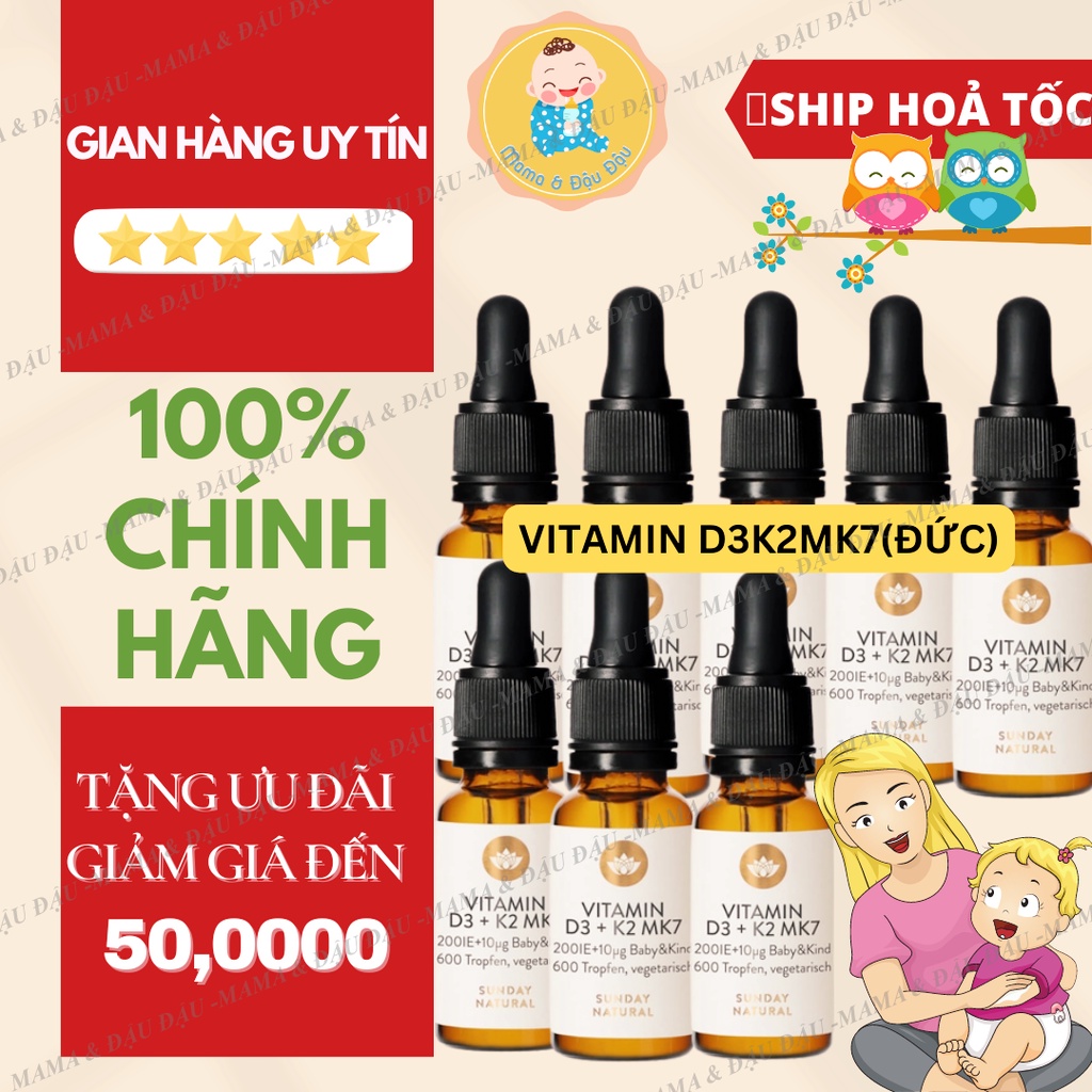 VITAMIN D3 K2+MK7 cho bé phát triển khoẻ mạnh cứng cáp