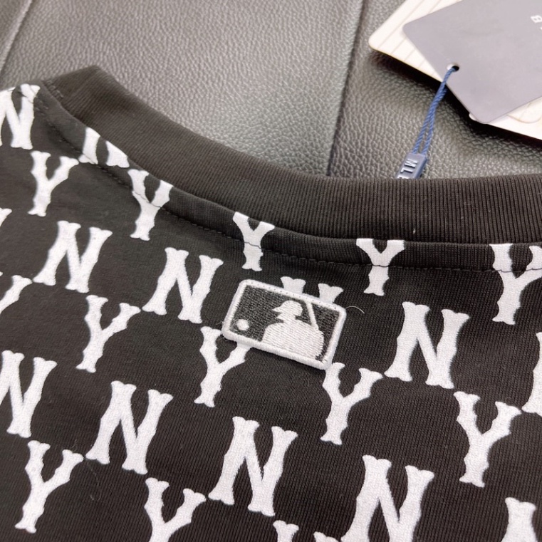 Áo Thun MLB in NY Monogram form rộng tay lỡ Unisex cotton 2C thời thượng đl 250gsm tee nam nữ