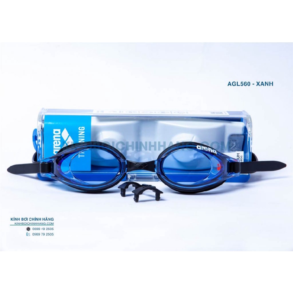 Kính bơi Arena chính hãng AGL-560PA Training Goggle TRẮNG TRONG SUỐT