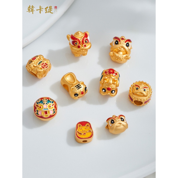 Bộ Hạt Xỏ Vòng Tay Hình Mèo May Mắn / Sư Tử May Mắn DIY