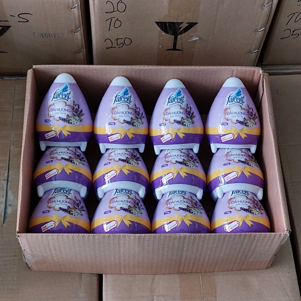 1 thùng (12 hộp) sáp thơm hình trứng Farcent 170g/hộp- Hương lavender