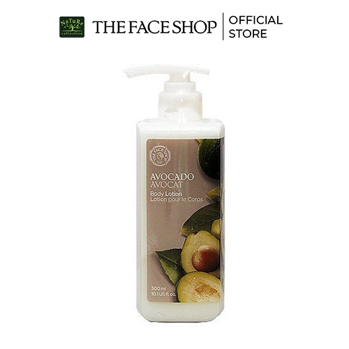 Combo Sữa Dưỡng Thể Cung Cấp Ẩm TheFaceShop Avocado 300ml+Gel Tắm TheFaceShop Raspberry 300ml