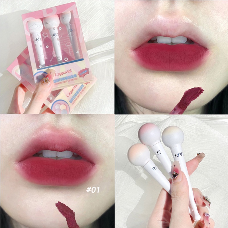 MVP2965 Set 3 Son CAPPUVINI chất nhung lì mịn không thấm nước chống dính 6g