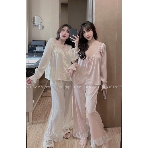 Sét đồ ngủ pijama thiết kế siêu sang, mẫu mã đa dạng- chất lụa mịn mát