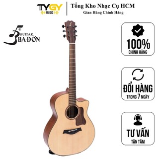 Đàn guitar acoustic Ba Đờn T350 Chất Lượng Cao , Tặng Kèm Đầy Đủ Phụ Kiện Bao Da, Capo,Pick
