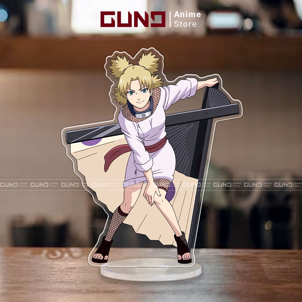 Mô hình Standee Naruto nhân vật Temari nhựa Mica Acrylic Anime 15cm trang trí trưng bày decor bàn học bàn làm việc