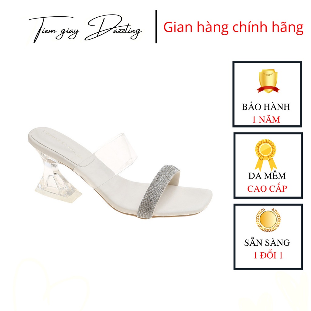 Guốc lê nữ Dazzling Shoes quai ngang trong gót độc lạ 5 phân thời trang - DA803