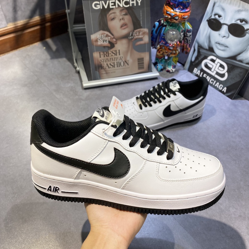 GIÀY thể thao AF1 WHITE BLACK VẠCH ĐẾ ĐEN DA THẬT LAI AU.