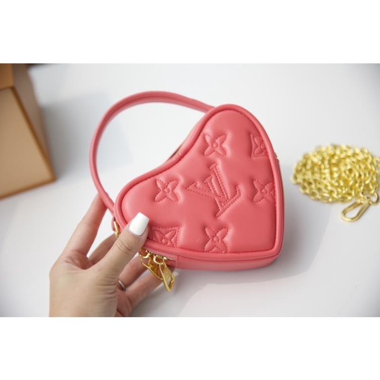 Túi Xách LV Trái Tim Trắng Đen Hồng Size 15  -  By Willow.luxury