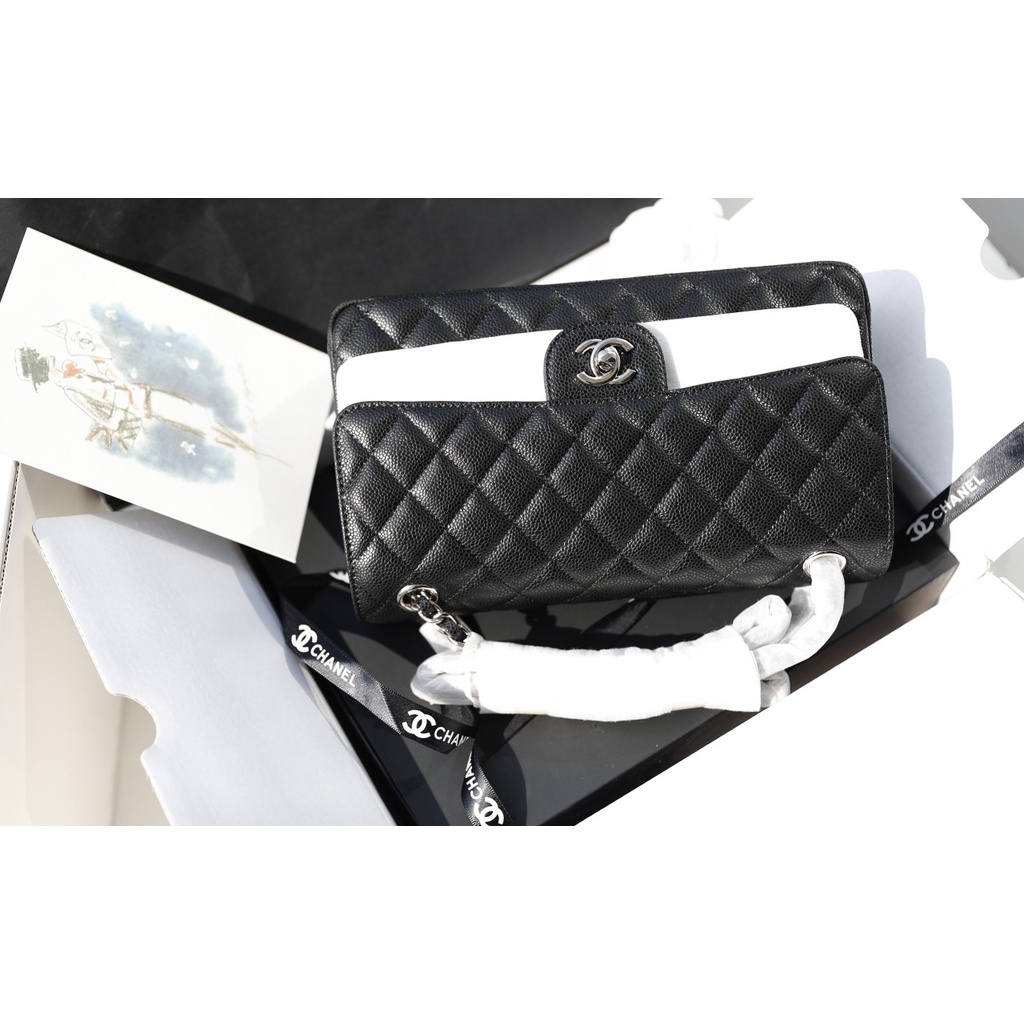 Túi xách đeo vai đeo chéo CHA NEO CLASSIC DA SẦN KHÓA BẠC SZ17-25