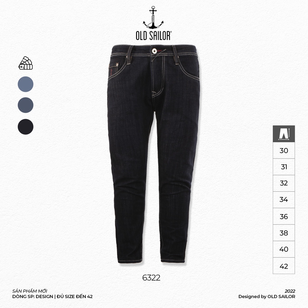 Quần Jean Nam OLD SAILOR Dáng Form Carrot Chất Denim Co Giãn Bigsize