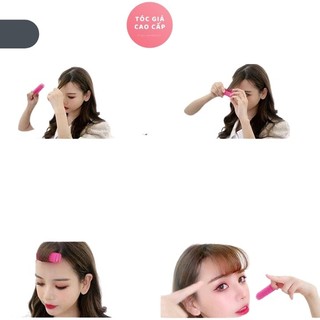 . Kẹp phồng chân tóc mái tự nhiên, lô uốn mái thưa .
