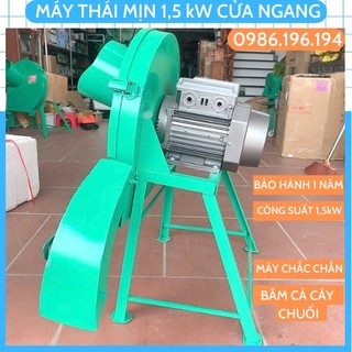 Máy Thái Chuối Siêu Mịn - Máy Cắt Chuối Cửa Ngang Nguyên Cây - Băm Cỏ Voi. Tiện Lợi. Động Cơ 1,1 hoặc 1,5kW