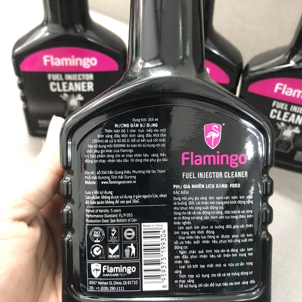 Vệ sinh buồng đốt kim phun động cơ ô tô Flamingo F053 354ml làm sạch cặn bám, Phụ gia xăng