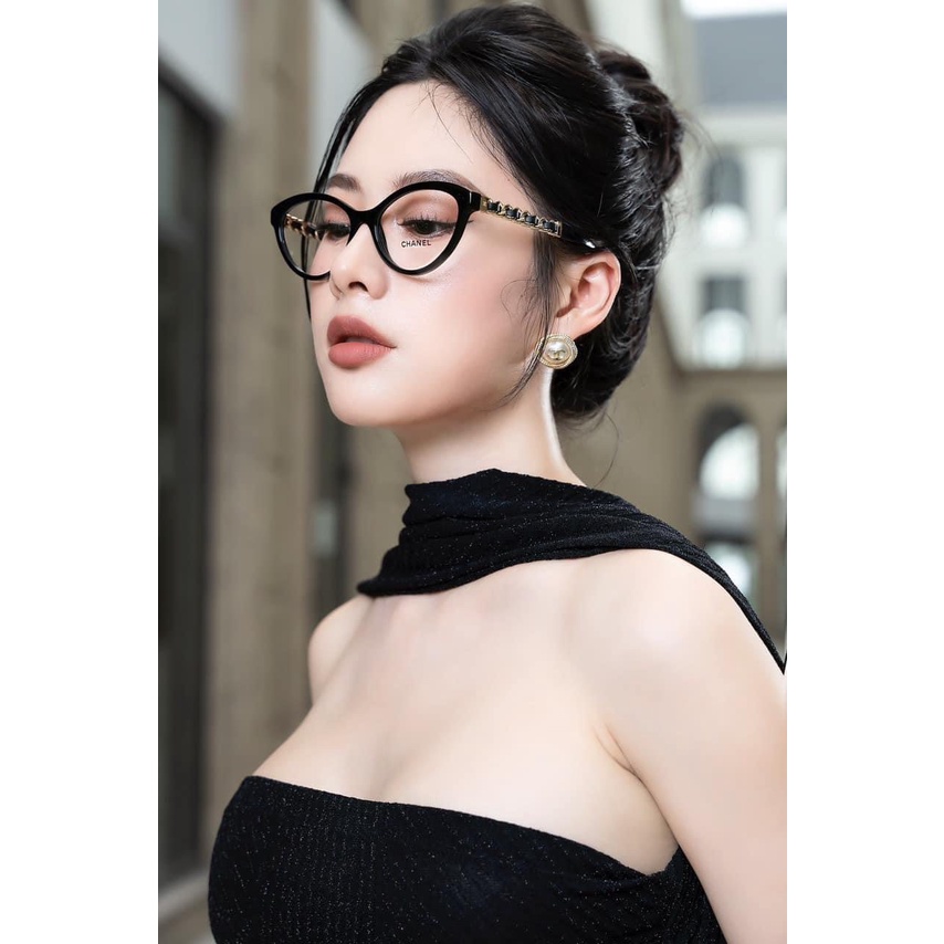Gọng kính nữ mắt mèo gọng xích thay được tròng cận K0121