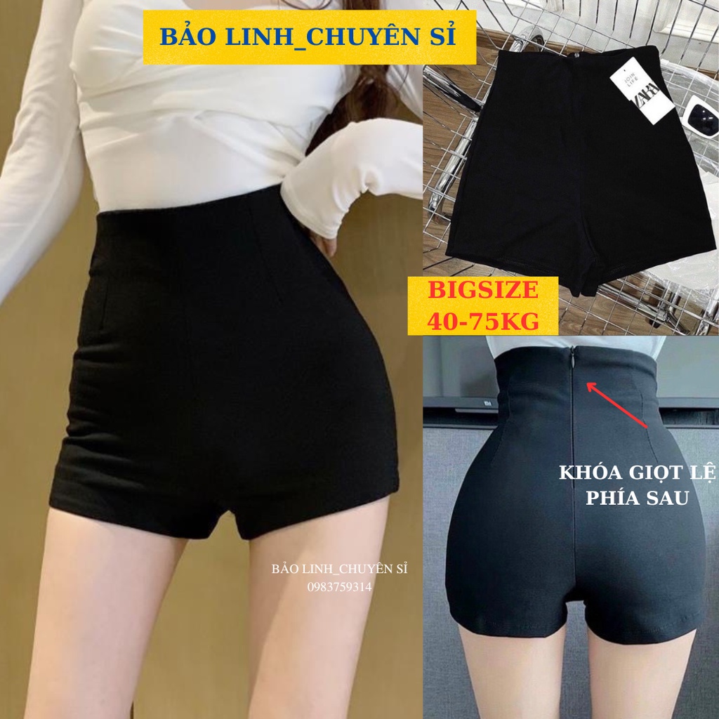 Quần Short Ôm Bigsize Bảo Linh Chất Umi Co Giãn Dáng Đùi Dance Cạp Cao