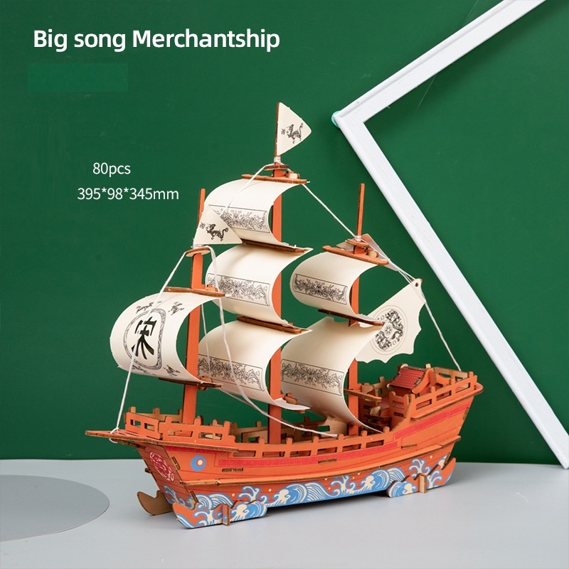 Mô Hình Gỗ 3D Tự Lắp ráp DIY Mô Hình Tàu Thuyền Quà Tặng Cho Bé