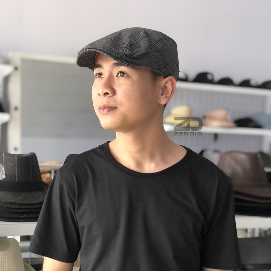 Mũ Nồi Nam, Nón Beret Mỏ Vịt Vải Cotton Thoáng Mát, Cao Cấp Cho Mùa Hè