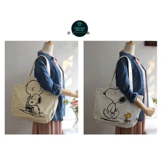 túi vải tote snoopy đeo vai
