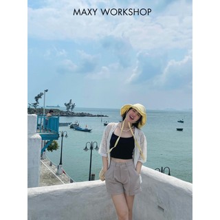 Quần short nữ xếp ly hack dáng Pleated Short Maxy Workshop