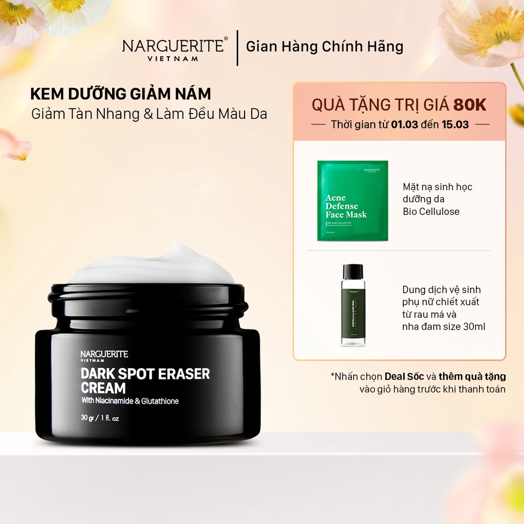 Kem Dưỡng Giảm Nám Tàn Nhang Narguerite Dark Spot Eraser Serum (NIACINAMIDE & GLUTATHIONE) 30g