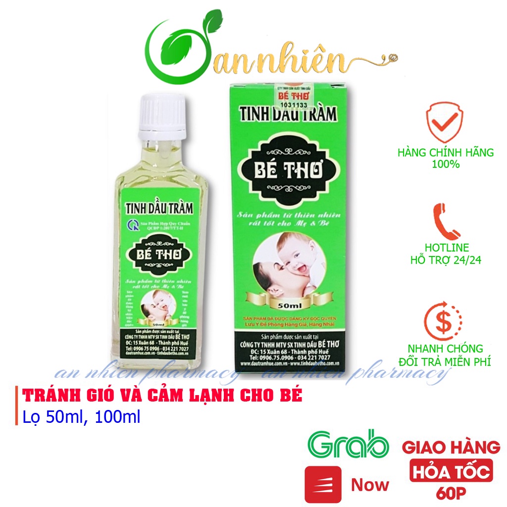 Tinh Dầu Tràm Bé Thơ - tinh dầu tràm Huế nguyên liệu 100% tự nhiên - tinh dầu tràm cho bé