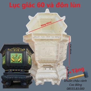 Khuôn đúc chậu cảnh lục giác 60 và chân đôn lùn- có lòng trong đầy đủ