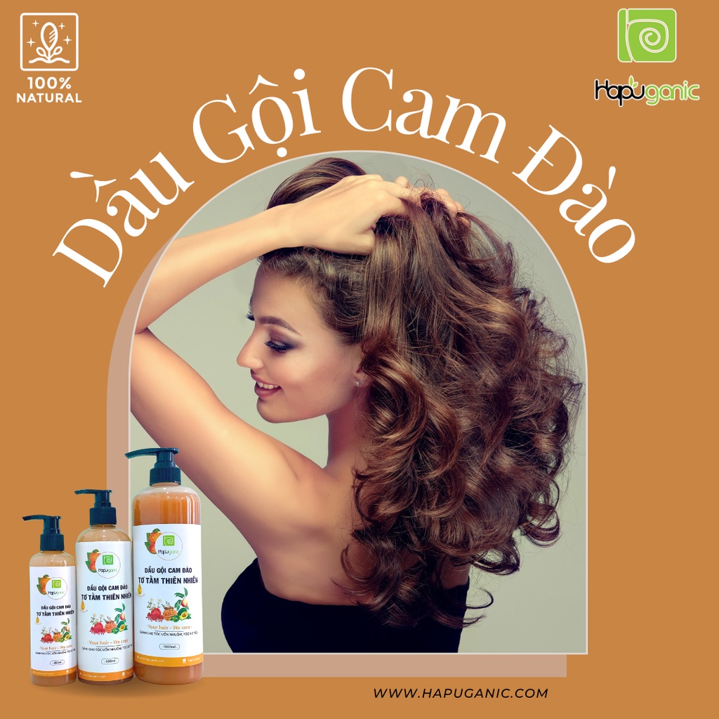 Dầu Gội Cam Đào Tơ Tằm Thiên Nhiên Mềm Mượt Gấp 5 Lần HaPuganic | BigBuy360 - bigbuy360.vn