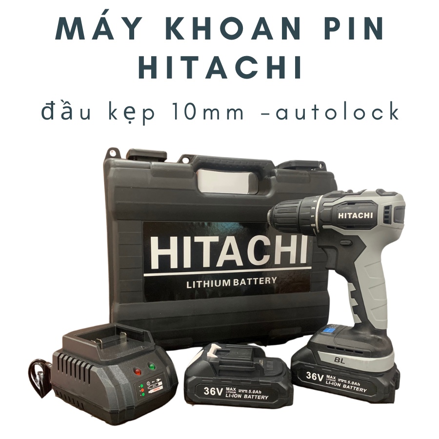 Máy khoan pin đầu kẹp 10mm không chổi than chân pin phổ thông makita