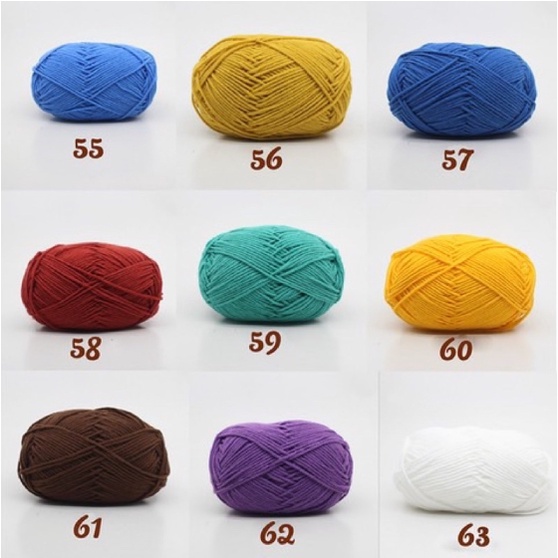 Len milk cotton 50g mác đen  - Phụ kiện làm đồ handmade