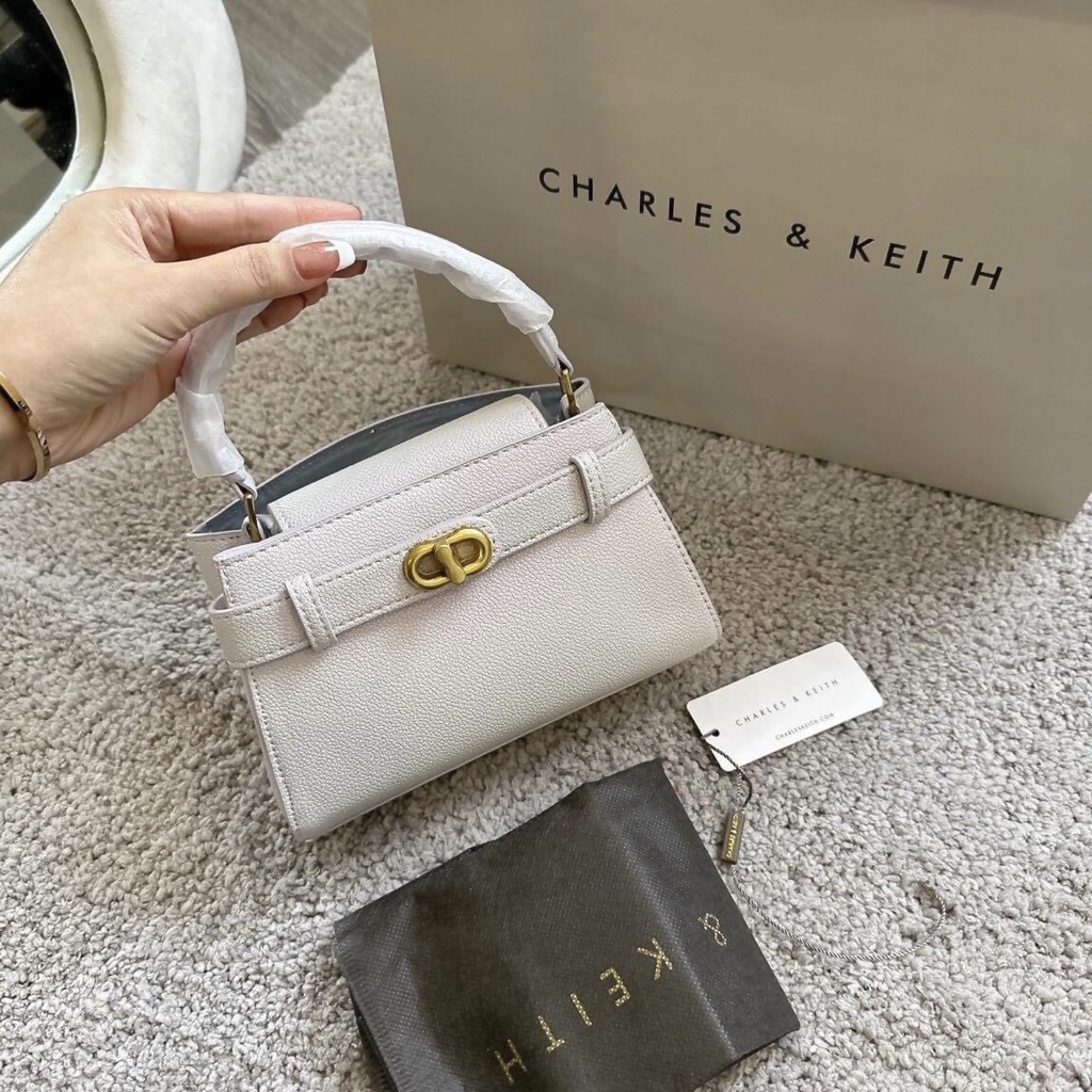 Túi đeo chéo nữ túi cn.k khóa ngang size 20 hàng xuất dư kèm dây đeo chéo sang chảnh - ZENI.STORE