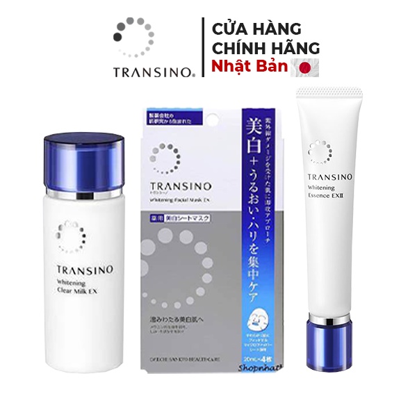 Bộ 3 sản phẩm dưỡng trắng da chuyên sâu TRANSINO 2