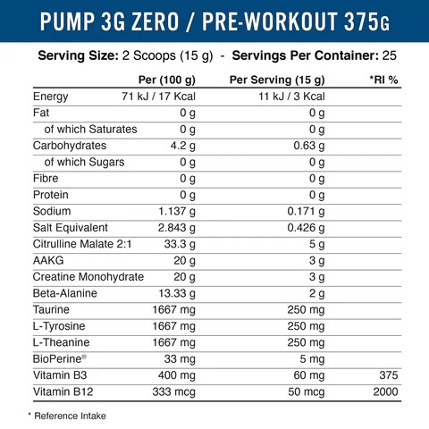 Sample PUMP 3G - Pre Workout - Applied Nutrition 1GÓI Sản Phẩm Hỗ Trợ Tăng