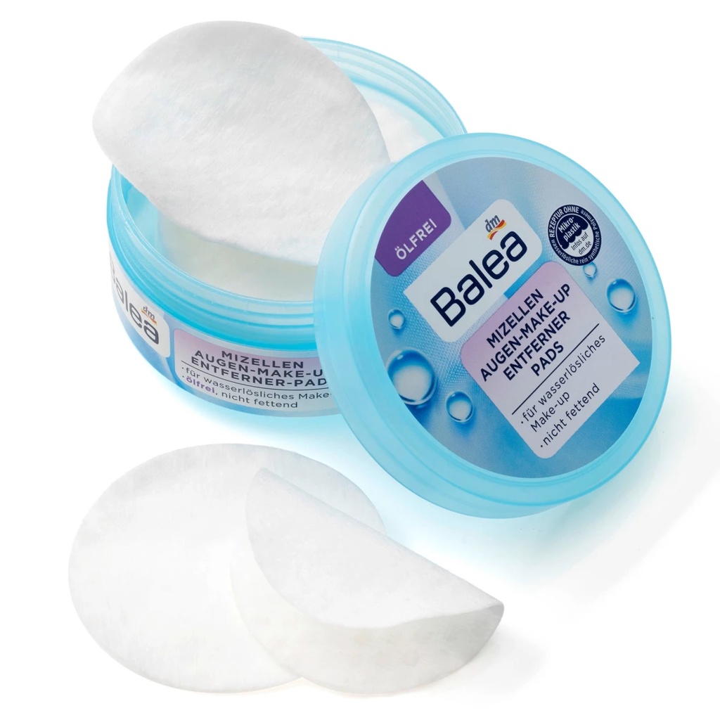 Miếng Tẩy Trang Mắt Ướt Balea Mizellen Augen Make Upentferner Pads