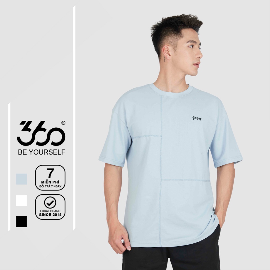 Áo thun nam form rộng thương hiệu 360 Boutique chất liệu pique thoáng mát - APHTK428
