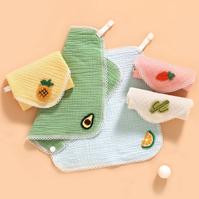 Khăn yếm tam giác cho bé sơ sinh vải cotton cao cấp, dùng làm khăn sữa cho bé, khăn mặt cho trẻ đi học mẫu giáo