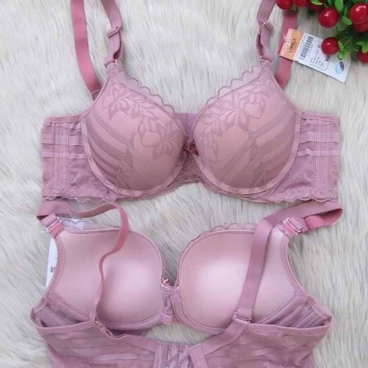 Aó ngực nữ Lovely cotton ren đệm vừa 3cm, Dây Lưng Bản To 4 Móc Cài Cao Cấp 1130 Marketonline68