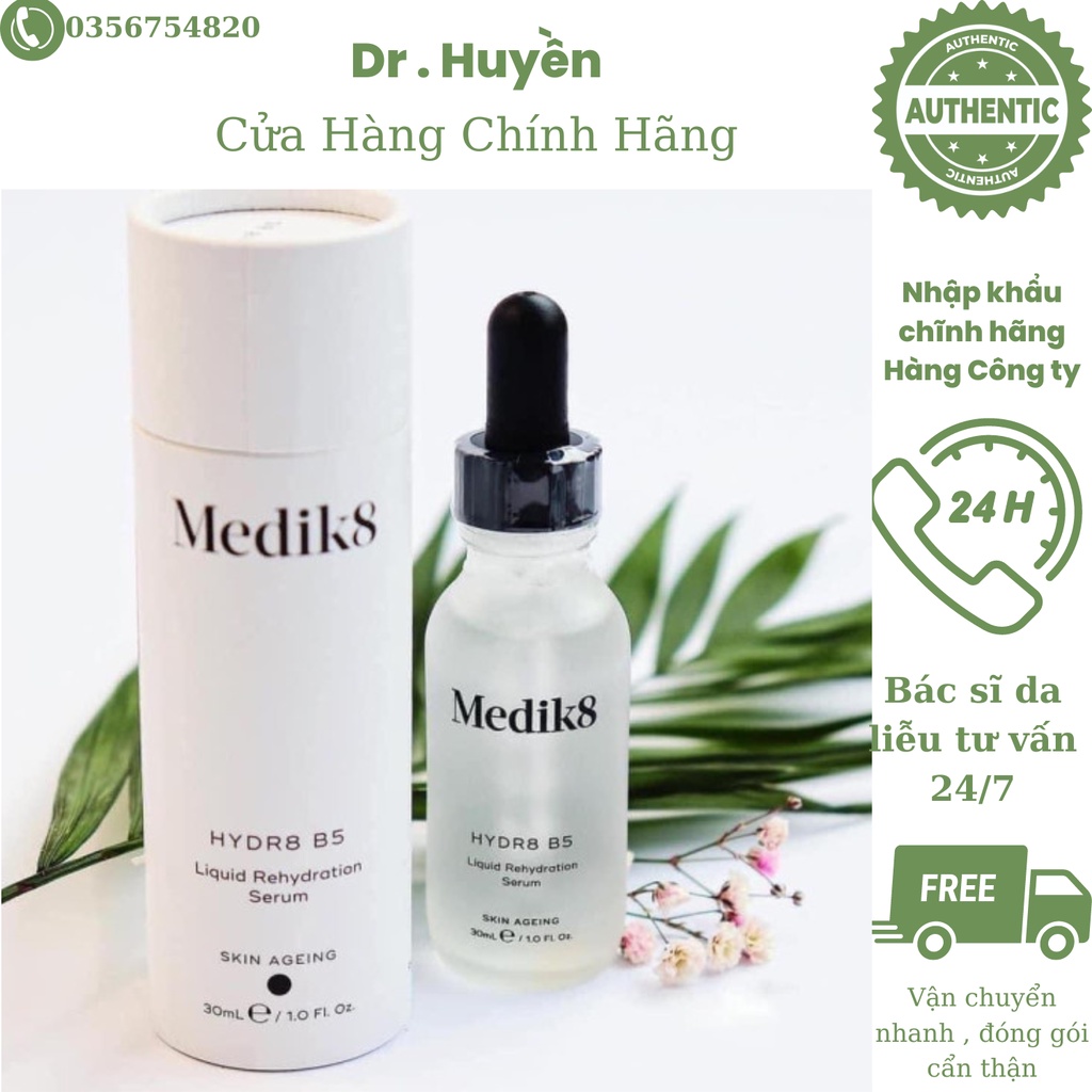 [NHẬP KHẨU CHÍNH HÃNG] Tinh chất  Medik8 hydr8 B5 liquid hydration serum b5 Medik 8 30ML